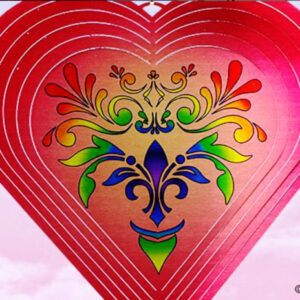 Radiance Heart Wind Spinner – Red