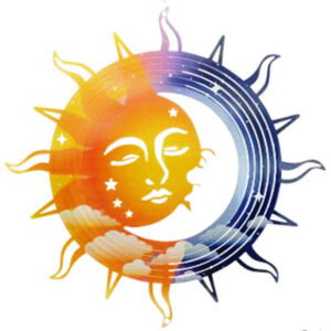 Luminous Sun & Moon Wind Spinner