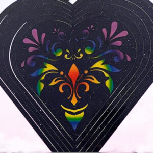 Radiance Heart Wind Spinner - Purple