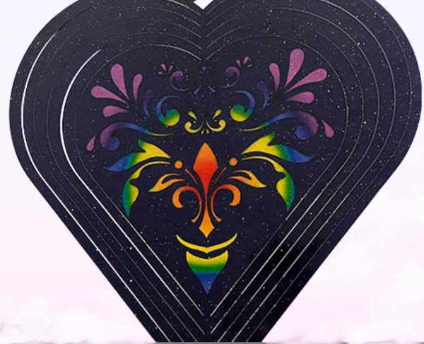 Radiance Heart Wind Spinner - Purple