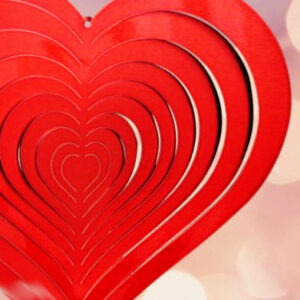 Red Heart Wind Spinner