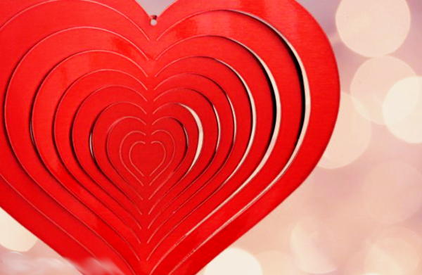 Red Heart Wind Spinner