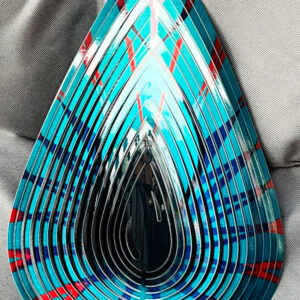 Blue & Pink Lotus Wind Spinner