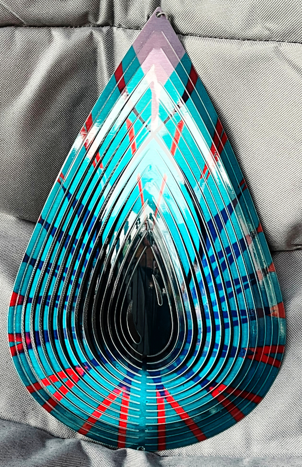 Blue & Pink Lotus Wind Spinner