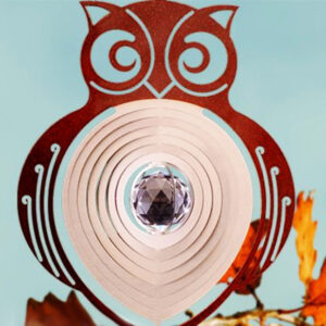 Crystal Owl Wind Spinner