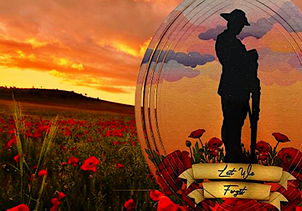 Anzac Soldier Wind Spinner