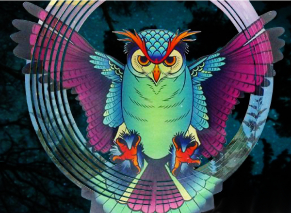 Midnight Owl Wind Spinner